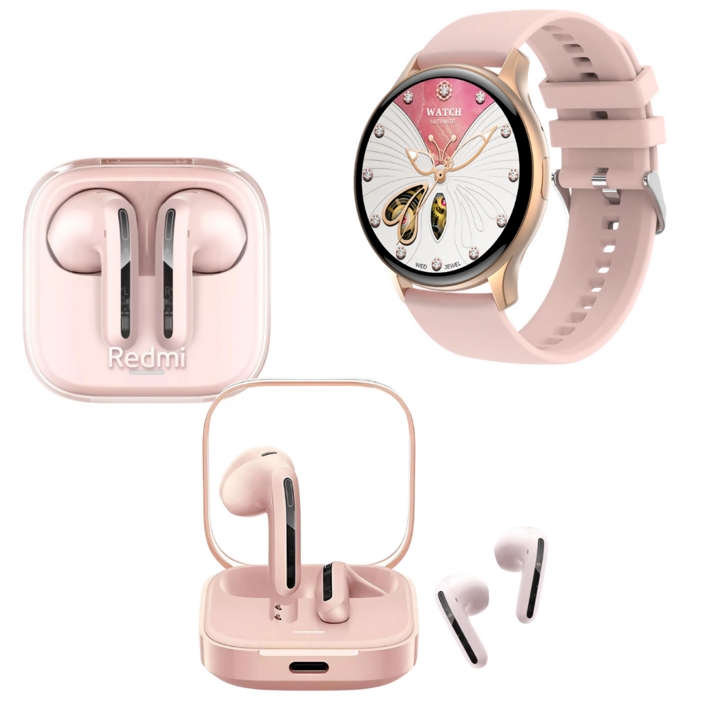 Audifonos Xiaomi Redmi Buds 6 Active + Smartwatch G-tide R5. Rosa