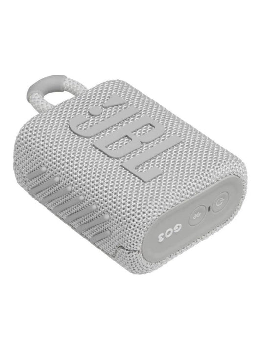 Bocina bluetooth JBL Go 3 portátil Blanca. Batería 5Hrs - Tecniquero