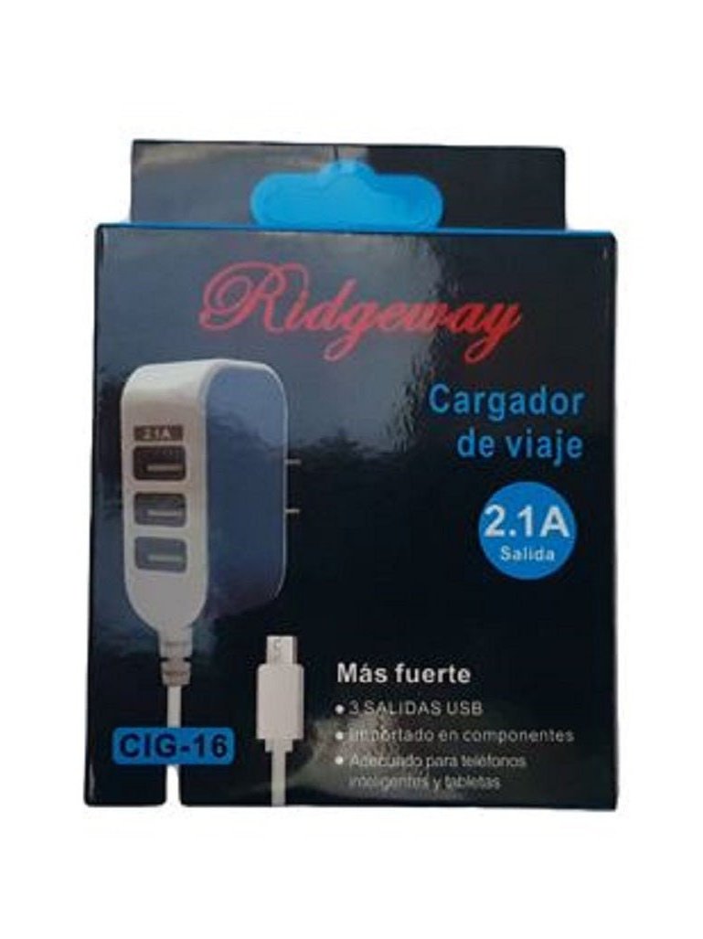 Cargador para celular, tablet y otros CIG-16 - Tecniquero