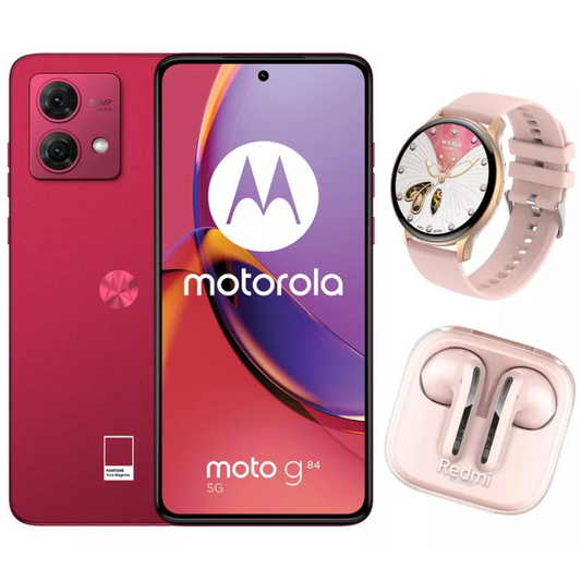 Celular Moto G84 5g Dual Sim 256 Gb 12 Gb Ram Con Redmi Buds 6 Active + Smartwatch.