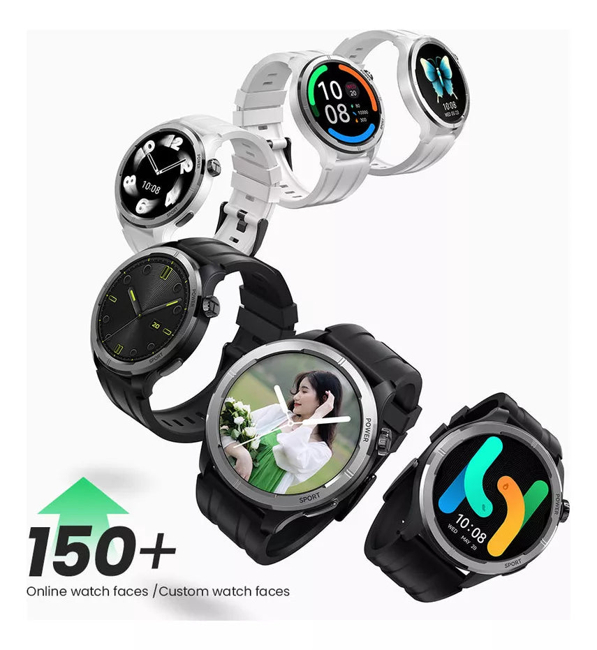 Haylou Solar Neo Smartwatch 1.53 Pantalla Hd Bluetooth 5.3 Con Llamadas Impermeable Ip68 Botón Giratorio Notificación Inteligente De Mensajes, Ls21, Plateado