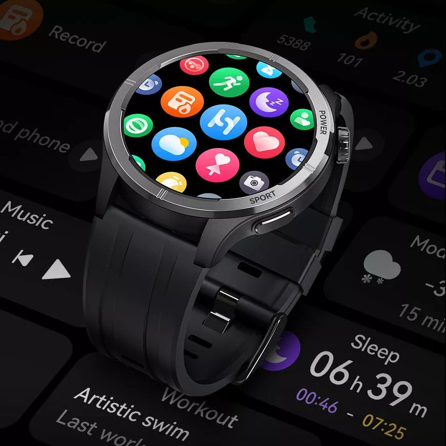 Haylou Solar Neo Smartwatch 1.53 Pantalla Hd Bluetooth 5.3 Con Llamadas Impermeable Ip68 Botón Giratorio Notificación Inteligente De Mensajes, Ls21, Plateado