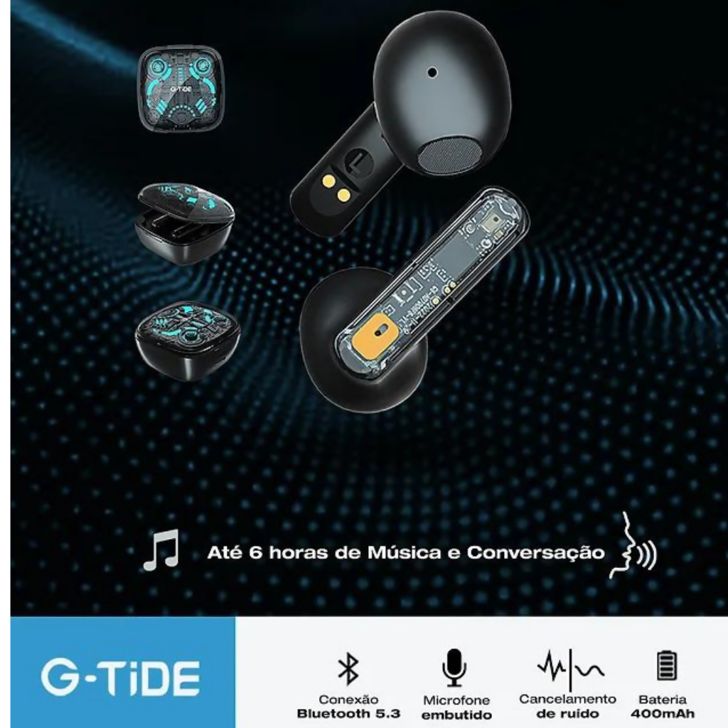 Auriculares G-Tide G11 - Estuche Iluminado, Cancelación de Ruido y Control Táctil