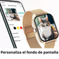 Smartwatch Reloj Inteligente Mujer Y13 DORADO metal.Llamadas Bluetooth, Rastreador de Actividad,Deportes, Notificaciones