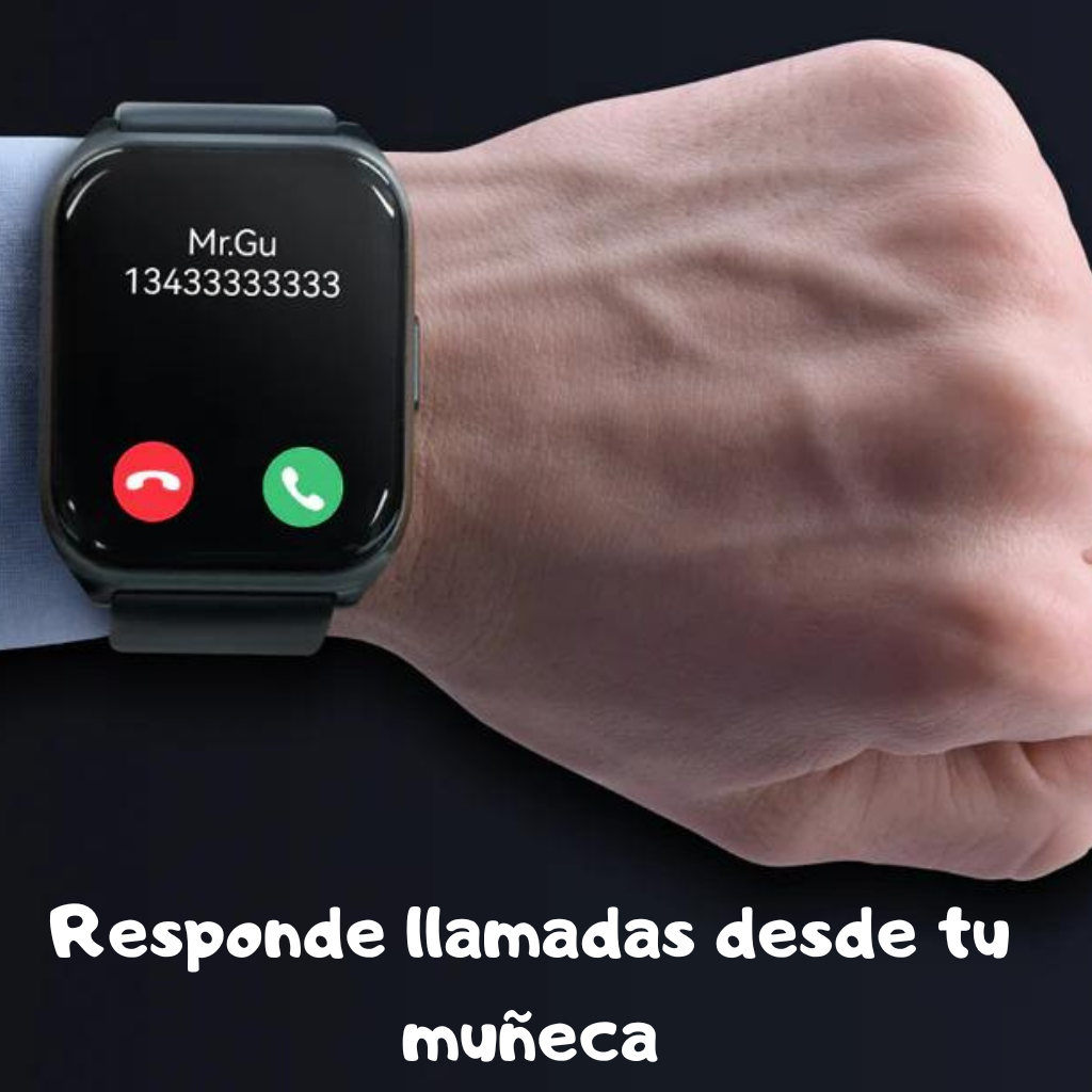 Smartwatch Filwans GTS Mini Plata  Pantalla 1.85'' HD, Llamadas Bluetooth, Salud y Fitness, Batería de Larga Duración, IP68