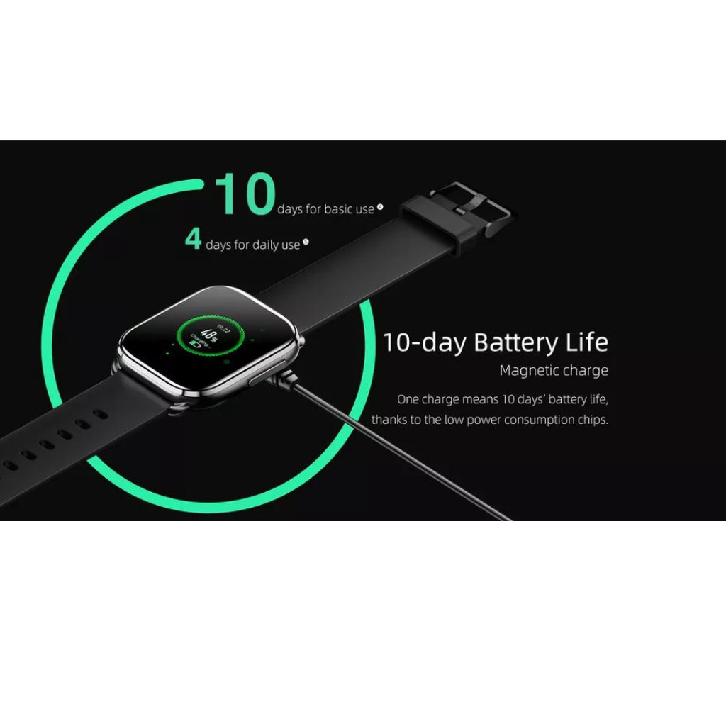 Smartband Watch Responde llamadas GS QCY, pantalla 2.02 pulgadas. Batería 10 días, notifica apps.