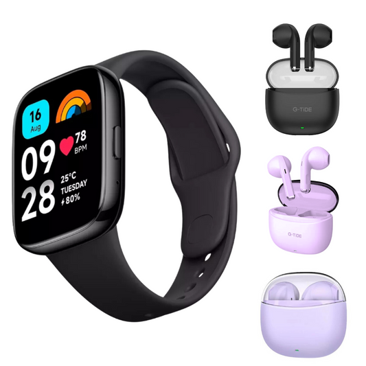 Xiaomi redmi watch 3 active + Audífonos bluetooth G-tide L21. Combo