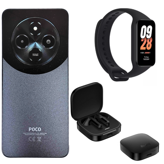 Xiaomi Poco C75 + Xiaomi smartband 8 active y Audífonos Redmi buds 6 Active